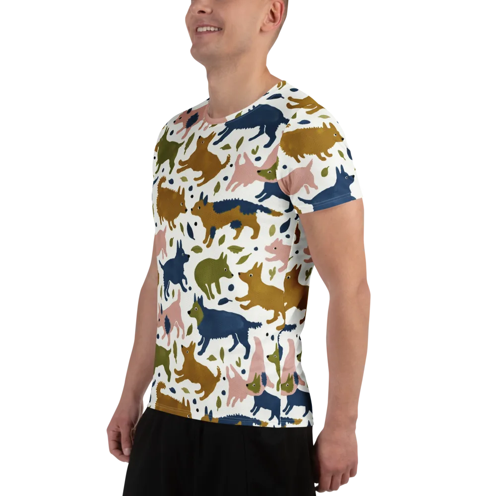Woodland Zoom on Men's Athletic T-Shirt — Left
