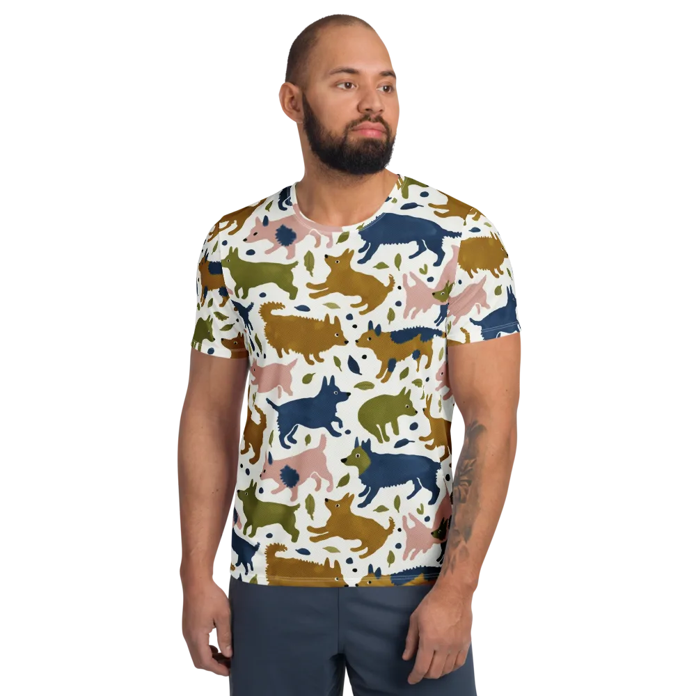 Woodland Zoom on Men's Athletic T-Shirt — Front