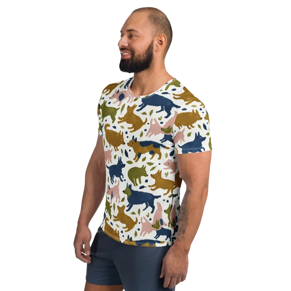 Woodland Zoom on Men's Athletic T-Shirt — Left