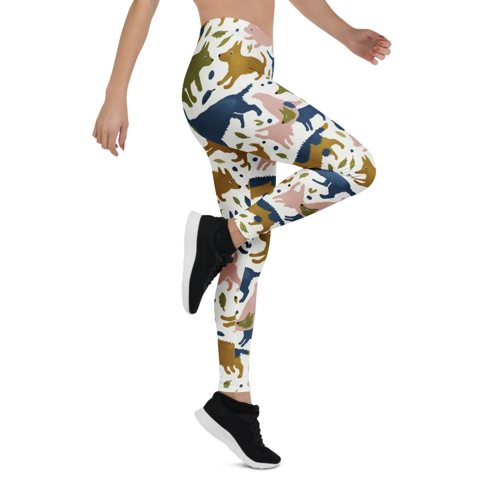 Woodland Zoom on Leggings — Right