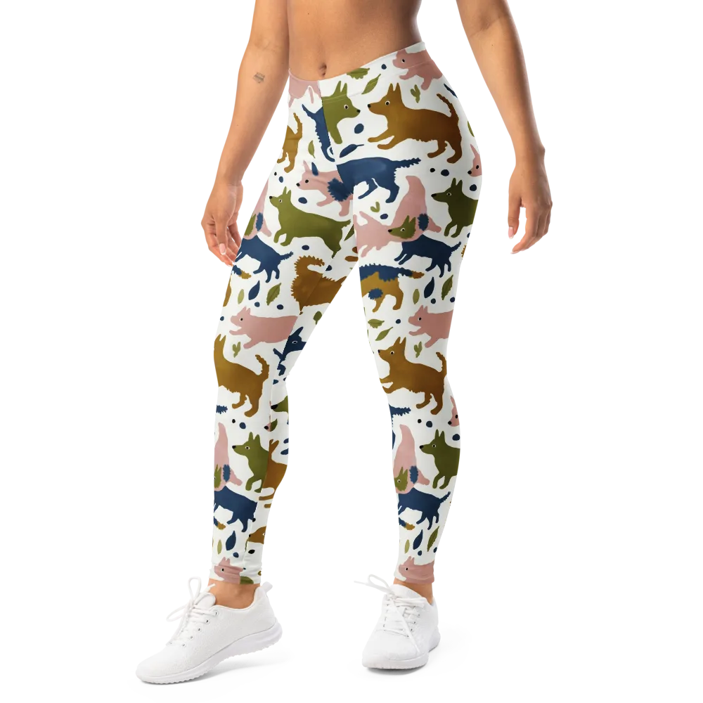 Woodland Zoom on Leggings — Left Front