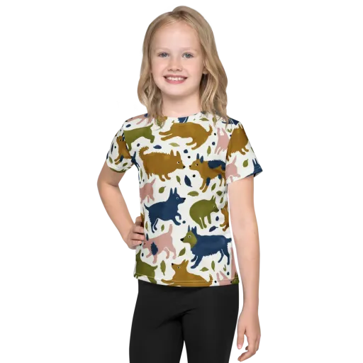 Woodland Zoom on a Kids Crew Neck T-Shirt