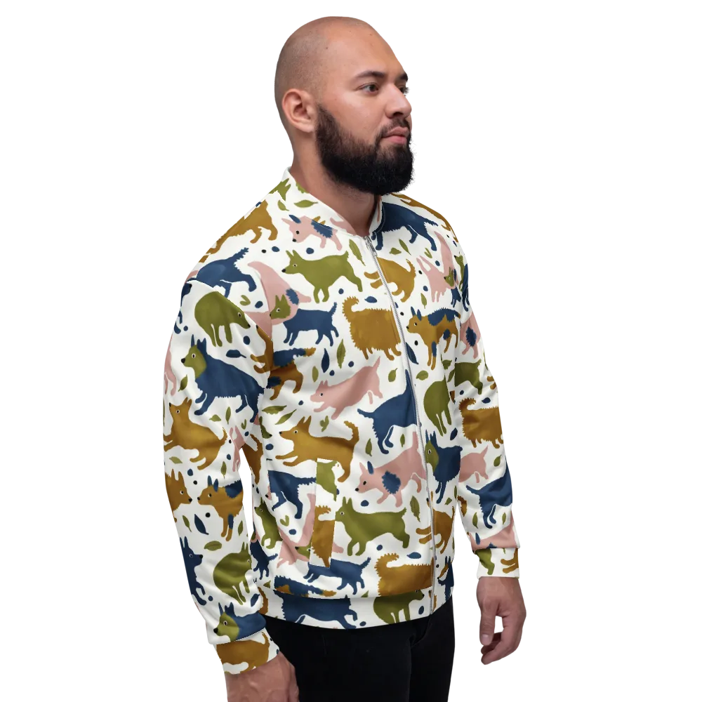 Woodland Zoom on Bomber Jacket — Right