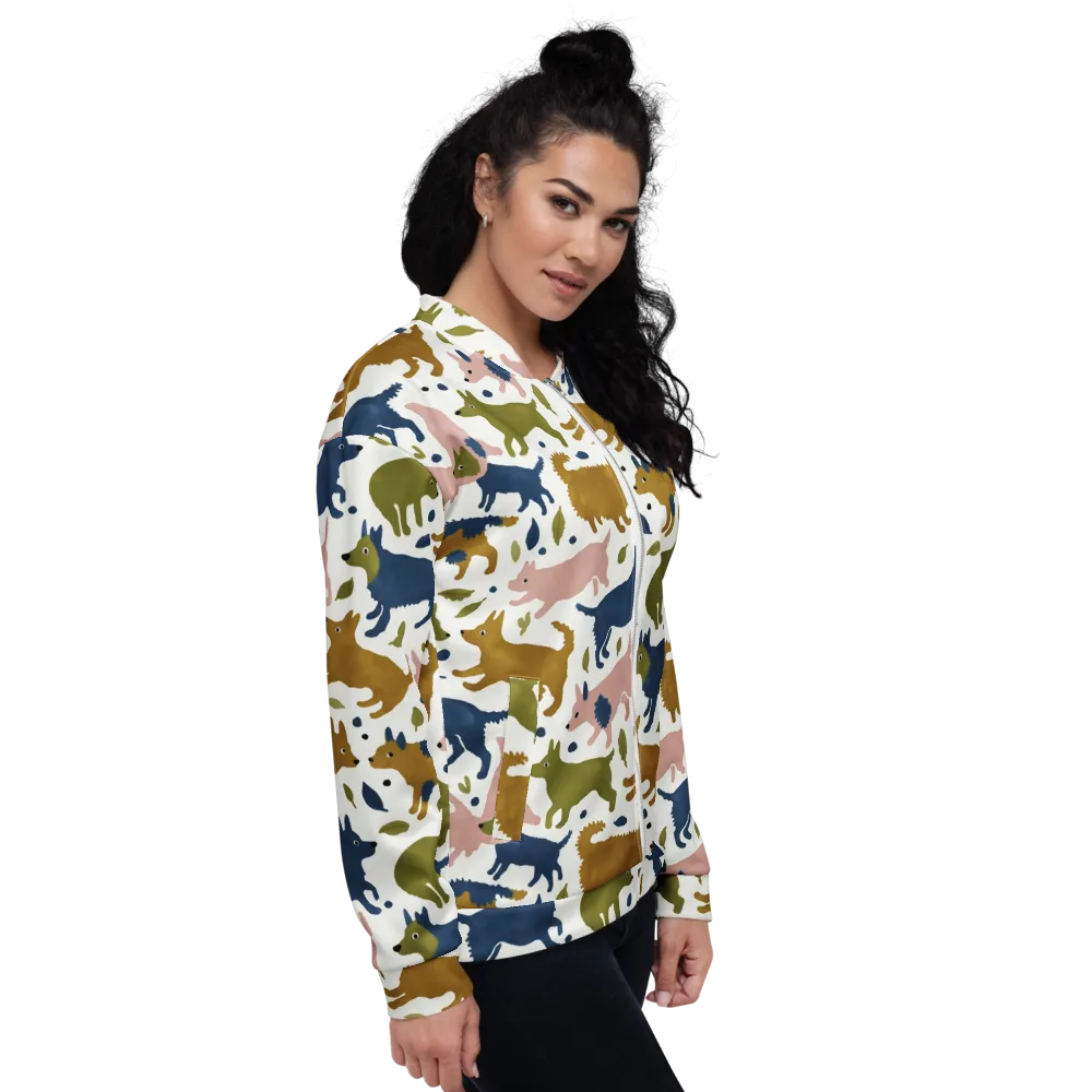 Woodland Zoom on Bomber Jacket — Right