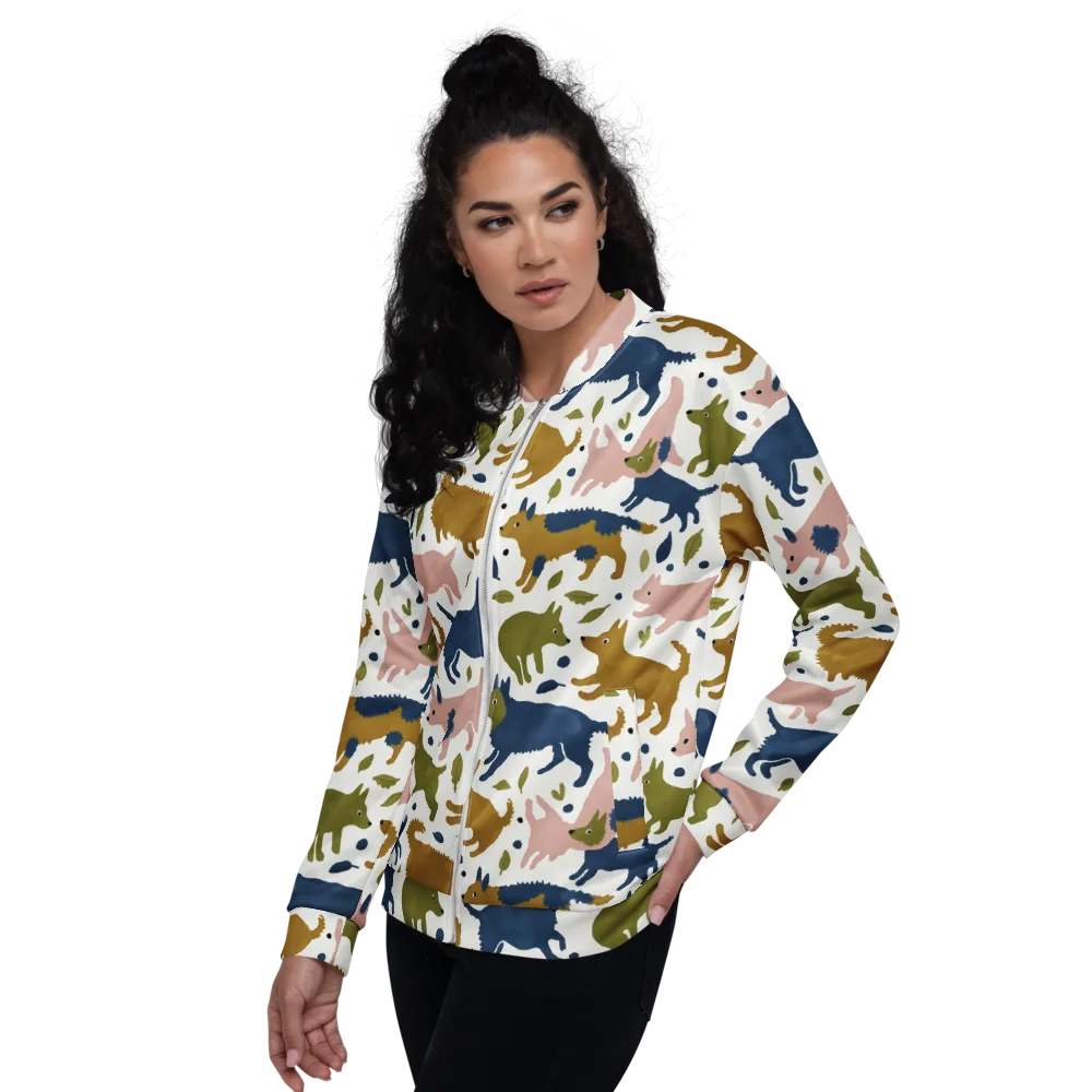Woodland Zoom on Bomber Jacket — Left