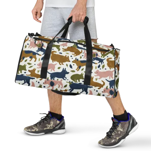 Woodland Zoom on a Duffle Bag