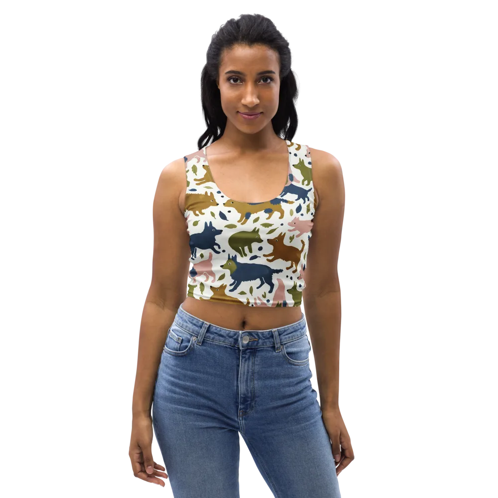 Woodland Zoom on Crop Top — Front