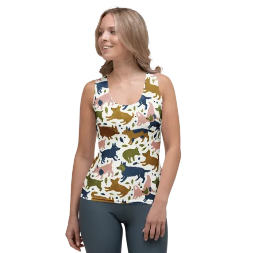 Woodland Zoom on a Women's Tank Top
