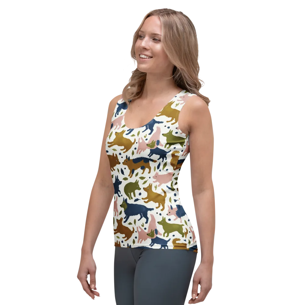 Woodland Zoom on Women's Tank Top — Left Front