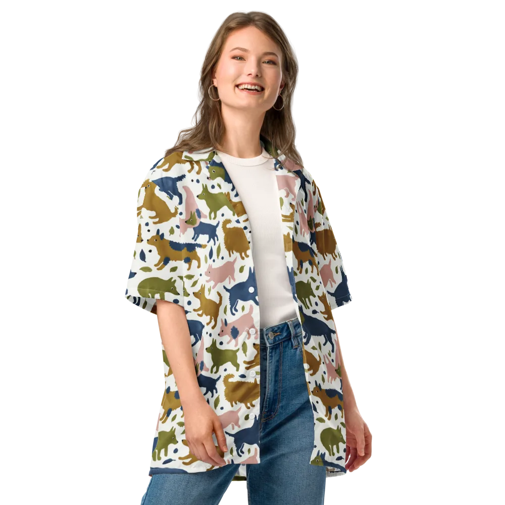 Woodland Zoom on Button Shirt — Front
