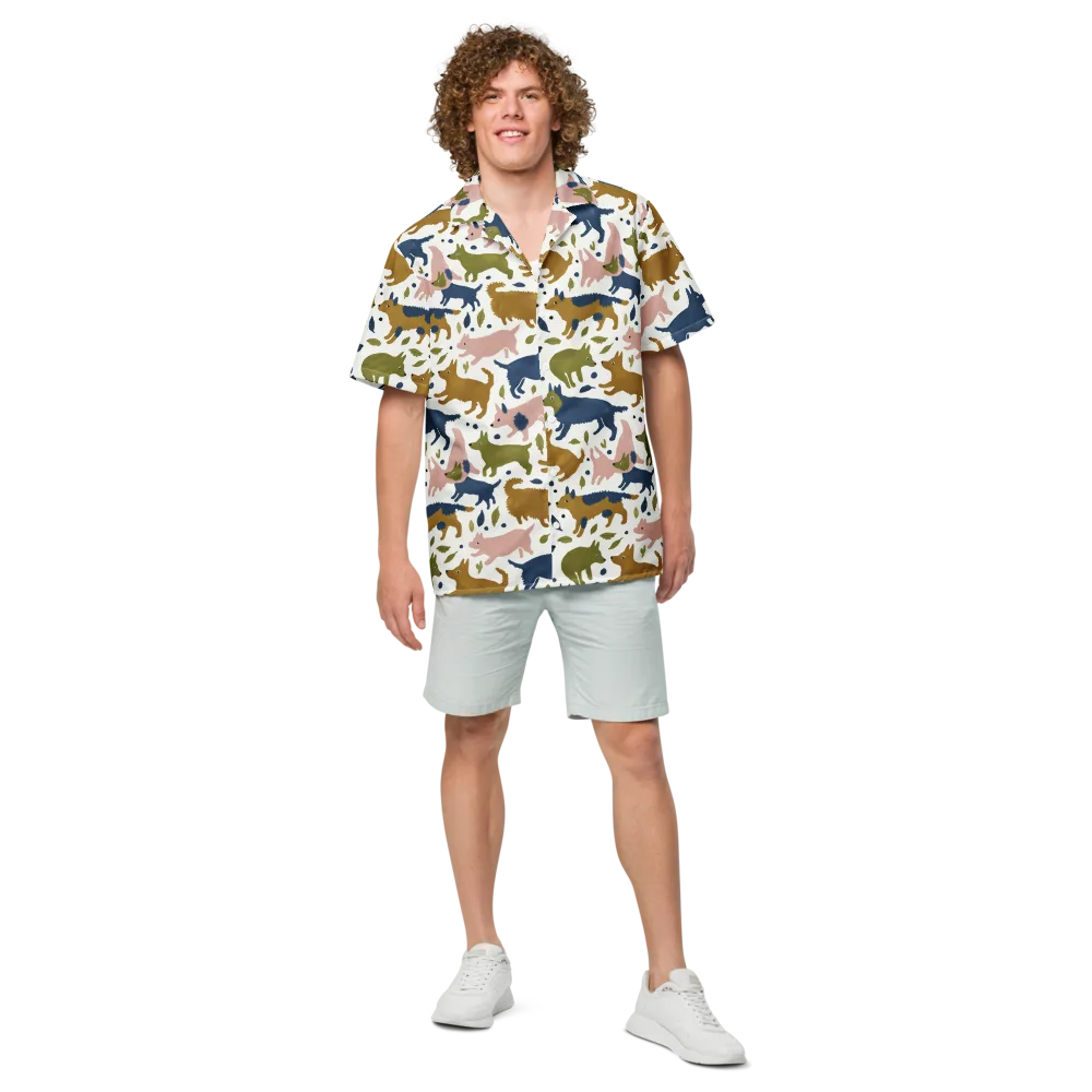 Woodland Zoom on Button Shirt — Front