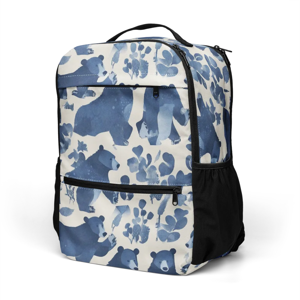 Blue Bearwood on Utility Backpack — Left Front
