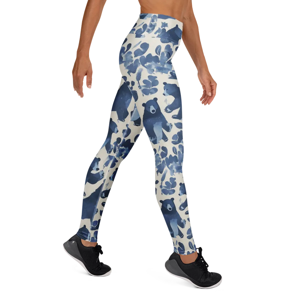 Blue Bearwood on Yoga Leggings — Right