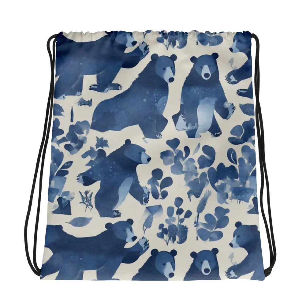 Blue Bearwood on Drawstring Bag — Photo