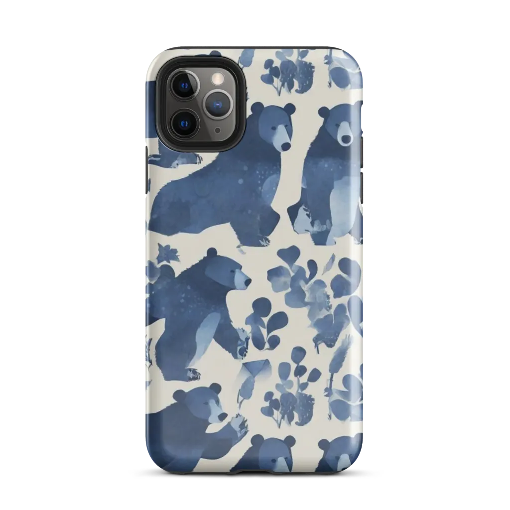 Blue Bearwood on Tough Case for iPhone® — Front