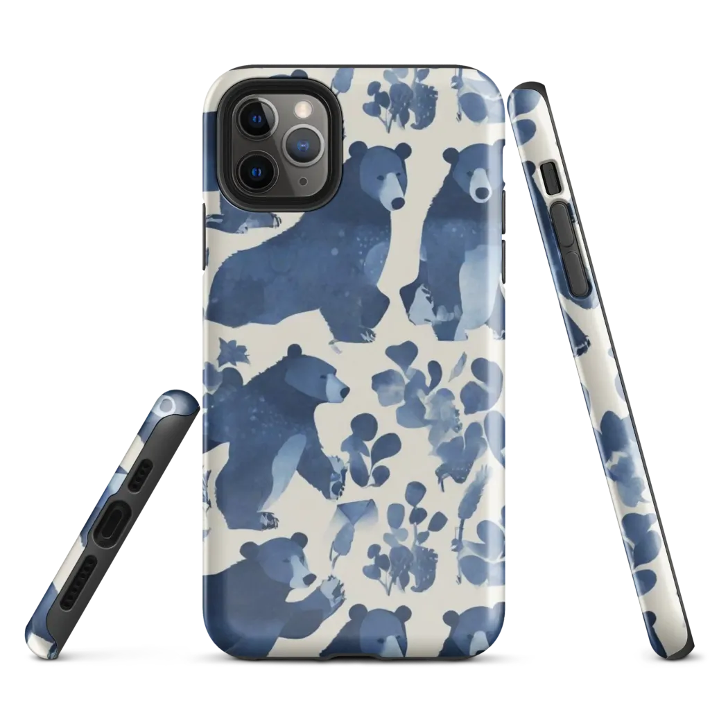 Blue Bearwood on Tough Case for iPhone® — Front