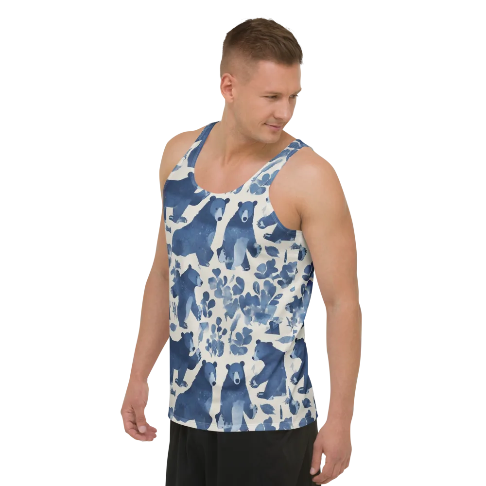 Blue Bearwood on Men's Tank Top — Left Front