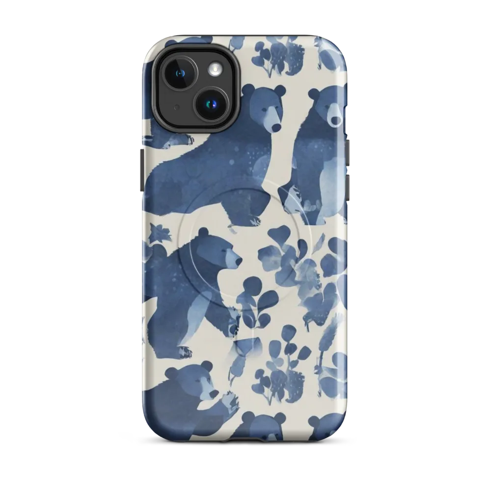 Blue Bearwood on MagSafe Tough Case for iPhone® — Front
