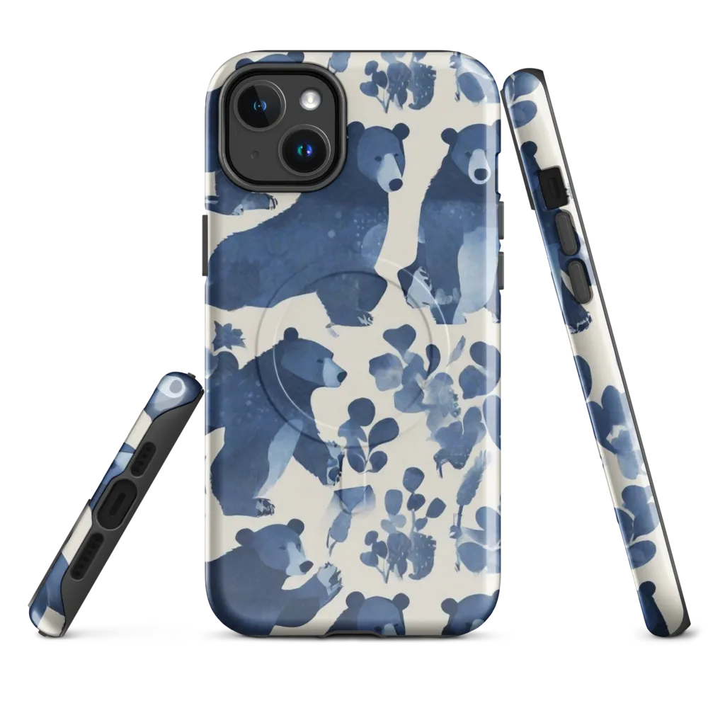 Blue Bearwood on MagSafe Tough Case for iPhone® — Front