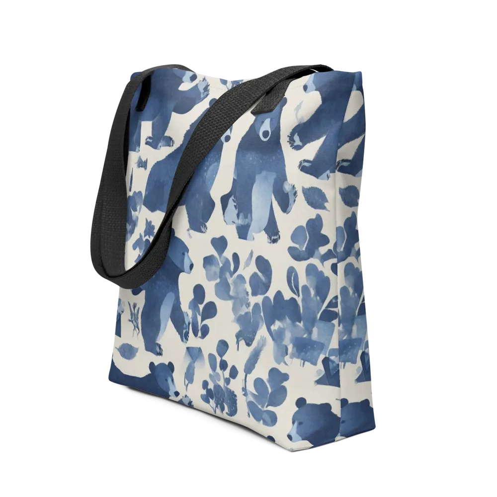 Blue Bearwood on Tote Bag — Front