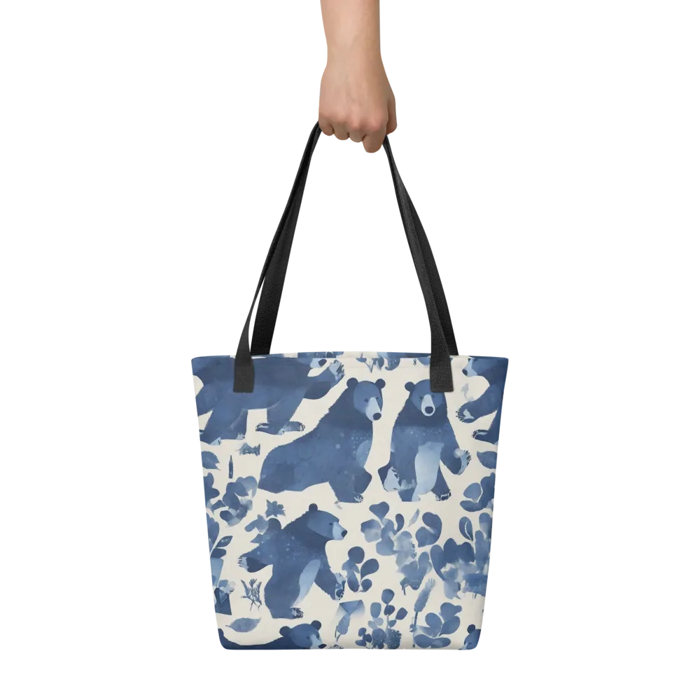 Blue Bearwood on Tote Bag — Front