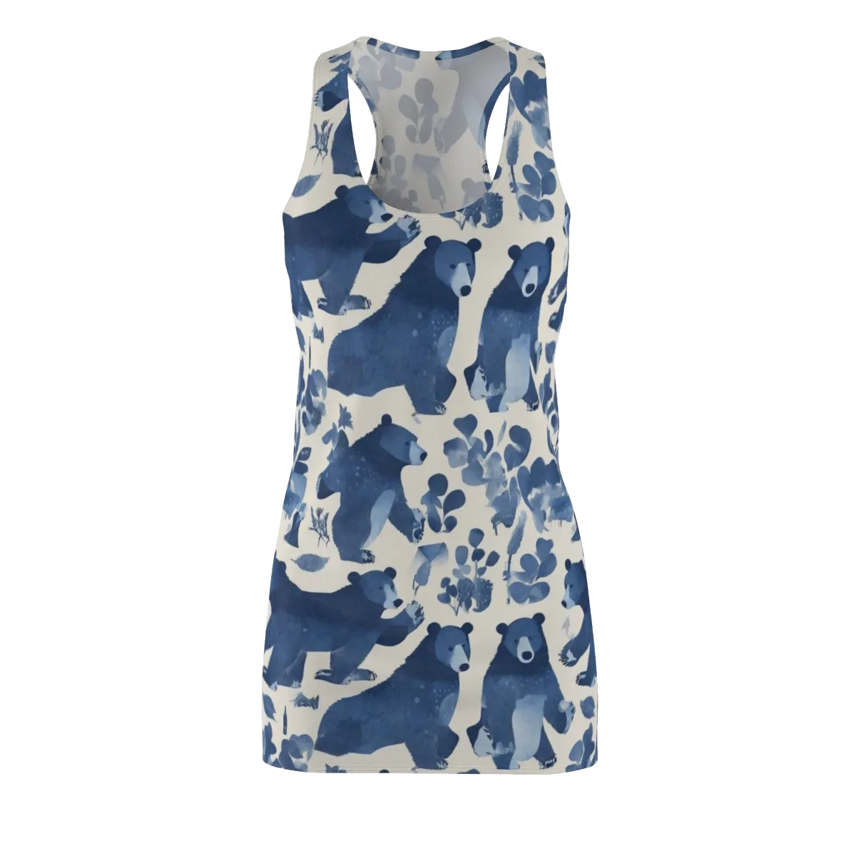 Blue Bearwood on Racerback Dress — Front