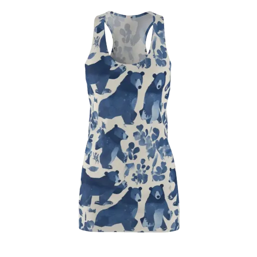 Blue Bearwood on a Racerback Dress