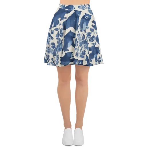 Blue Bearwood on a Skater Skirt