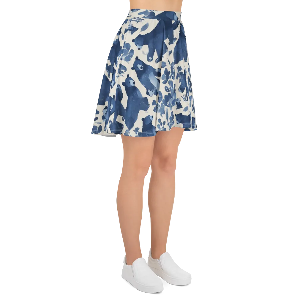 Blue Bearwood on Skater Skirt — Right