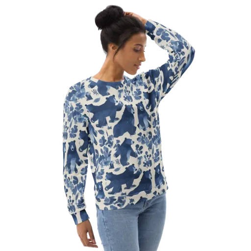 Blue Bearwood on a Sweatshirt
