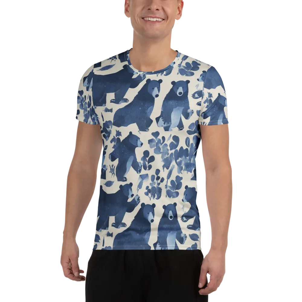Blue Bearwood on Men's Athletic T-Shirt — Front