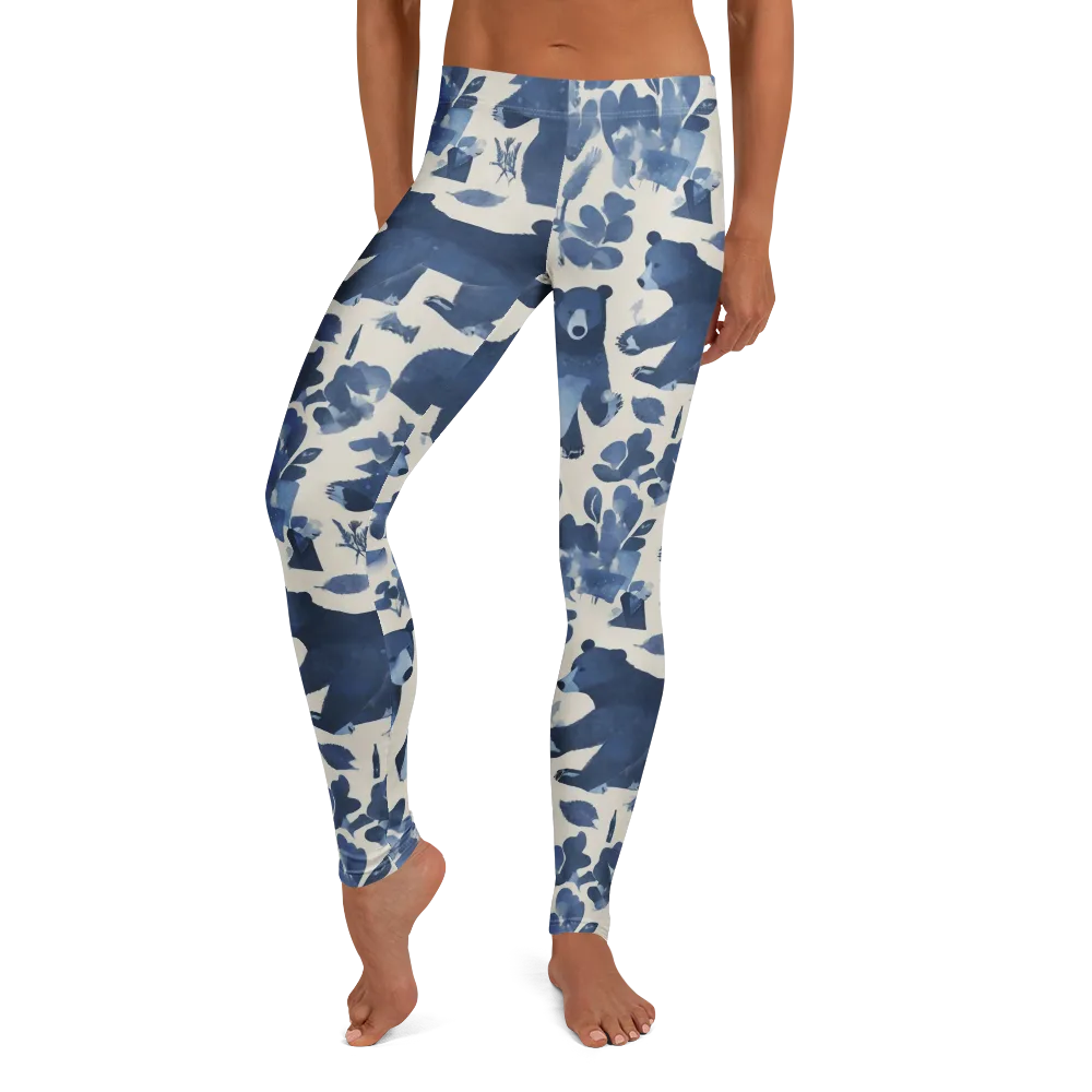 Blue Bearwood on Leggings — Front