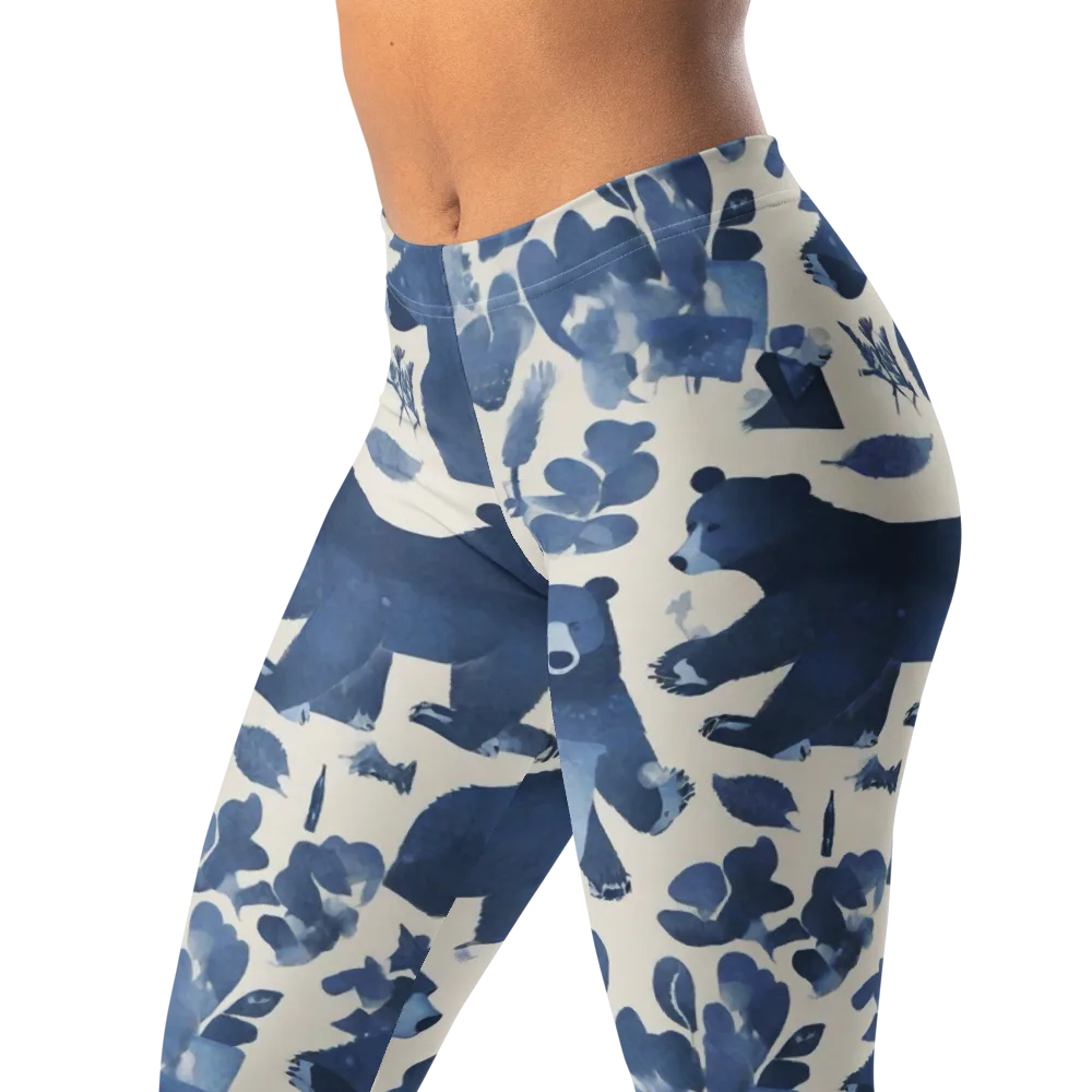 Blue Bearwood on Leggings — Left Front
