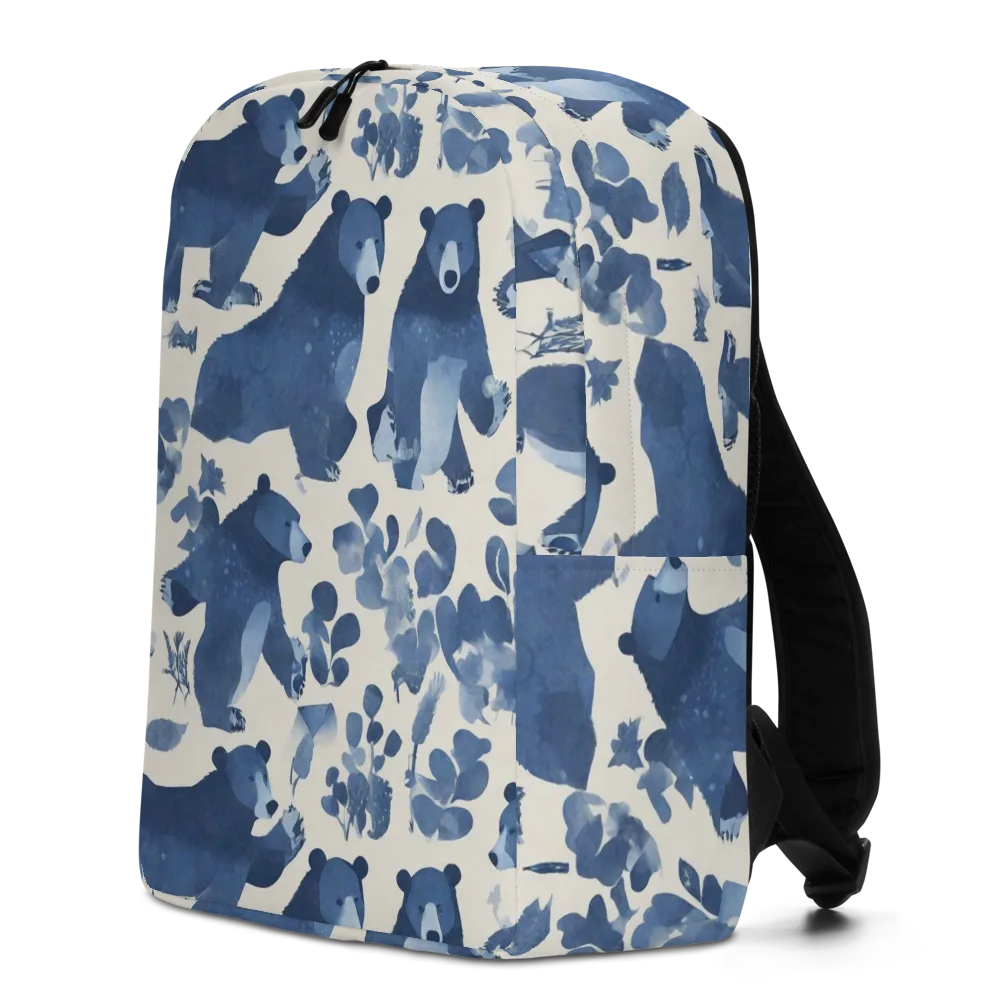 Blue Bearwood on Minimalist Backpack — Left