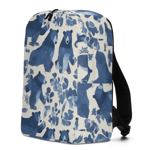 Blue Bearwood on a Minimalist Backpack