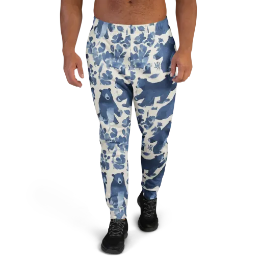 Blue Bearwood on a Men's Joggers