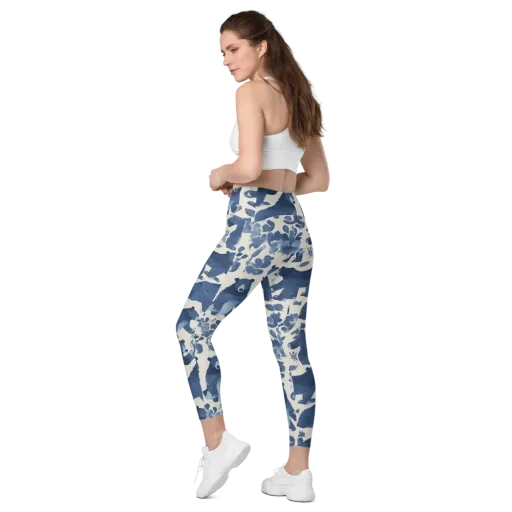 Blue Bearwood on a Leggings with Pockets