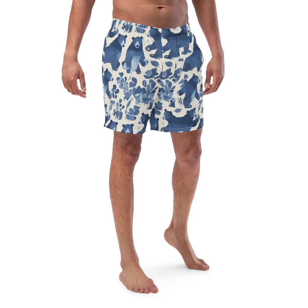 Blue Bearwood on Swim Trunks — Front