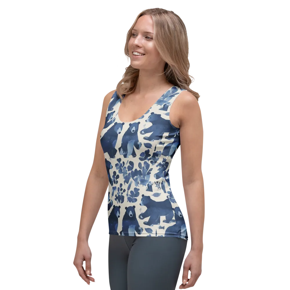 Blue Bearwood on Women's Tank Top — Left Front
