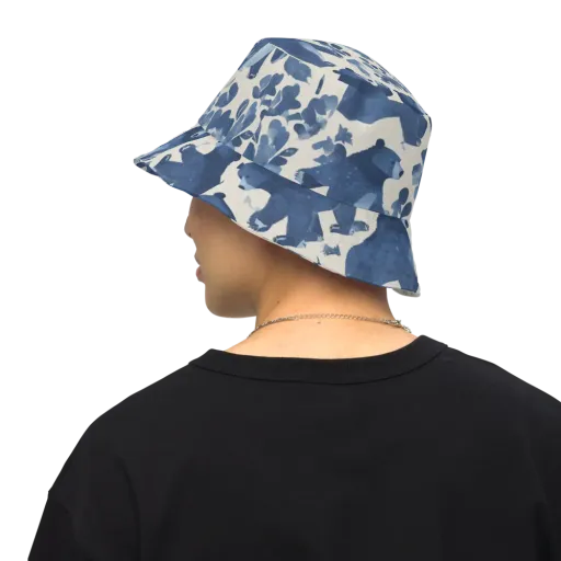 Blue Bearwood on a Reversible Bucket Hat