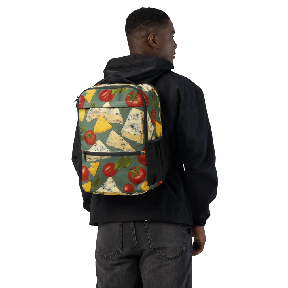 Market Day Blue on Utility Backpack — Back