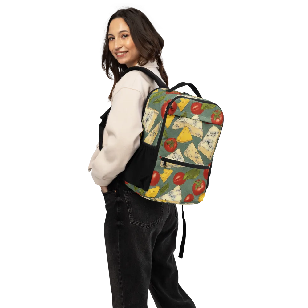 Market Day Blue on Utility Backpack — Back