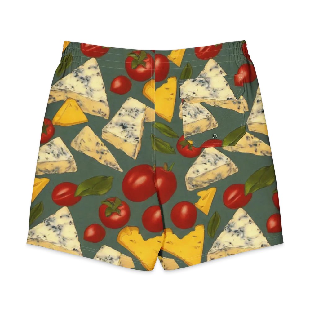 Market Day Blue on Men's Board Shorts — Back