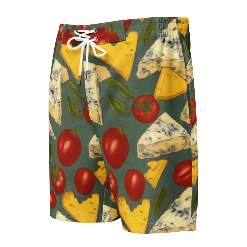 Market Day Blue on Men's Board Shorts — Front