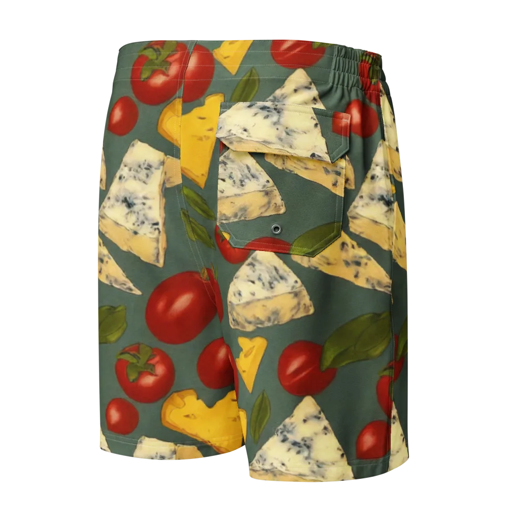 Market Day Blue on Men's Board Shorts — Back