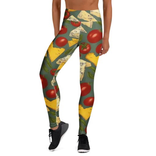 Market Day Blue on a Yoga Leggings
