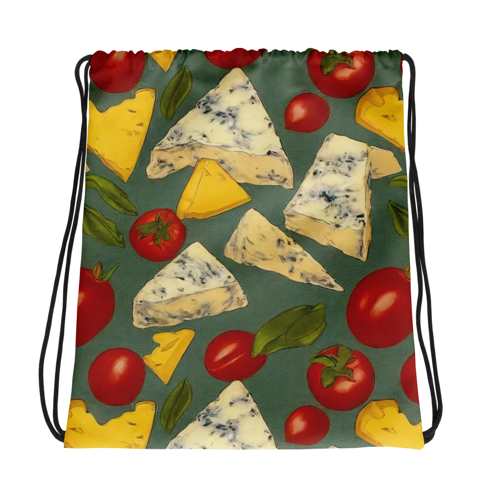 Market Day Blue on Drawstring Bag — Photo