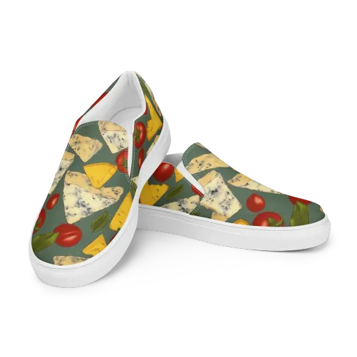 Market Day Blue on a Women's Slip-On Canvas Shoes