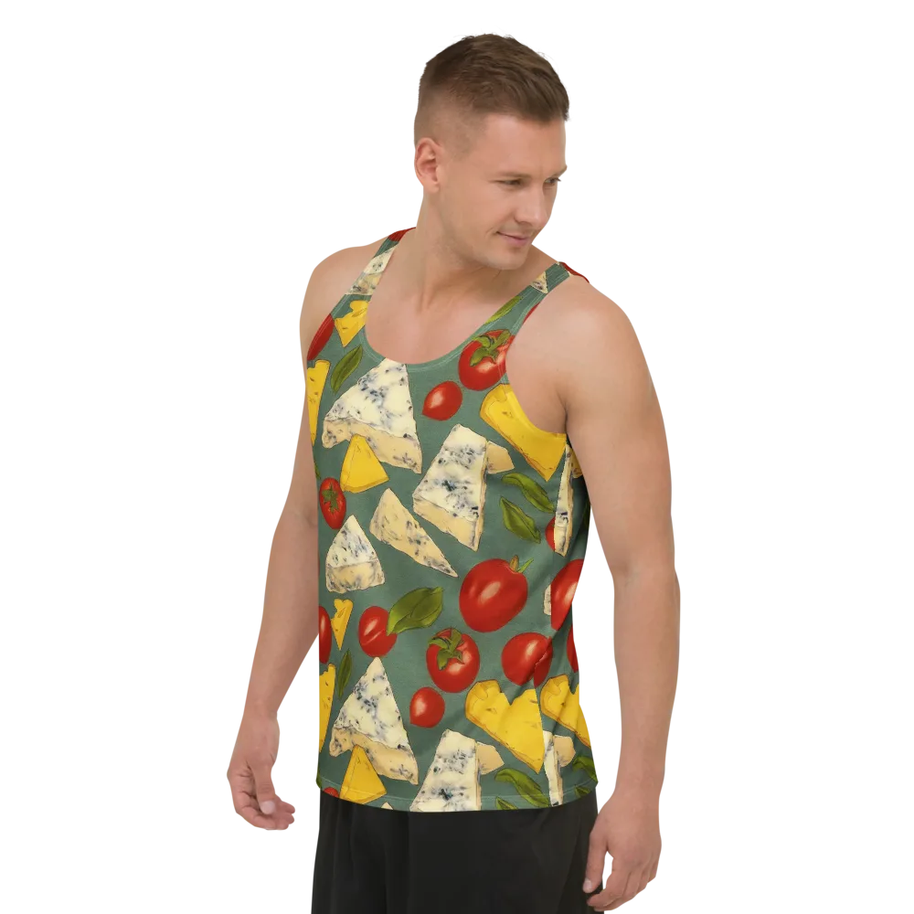 Market Day Blue on Men's Tank Top — Left Front