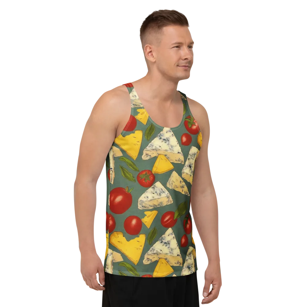 Market Day Blue on Men's Tank Top — Right Front